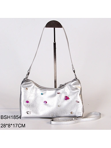 silver crossbody purse